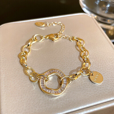 Luxus AAA cirkon opál lóhere állítható karkötő nőknek Új divat, csillogó arany színű karkötő esküvői ékszer party ajándék