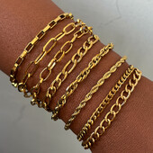 Nerūsējošā tērauda rokassprādzes komplekts, jauns, daudzveidīgs, pieskaņots ķēdes regulējams populārs aproču komplekts sievietēm rotaslietas ballītes dāvanai