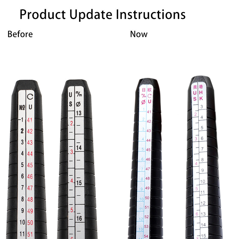 1kom Profesionalni alati za nakit Prsten trn Štap Mjerač prstiju Ring Sizer Mjerenje UK/US veličine za DIY set alata za veličinu nakita