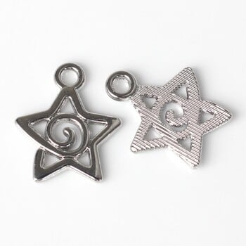 10 τεμ./συσκευασία Simple Alloy Swirl Star Charms Pentagram μενταγιόν DIY Βραχιόλια Κολιέ Αξεσουάρ κοσμημάτων