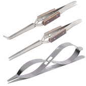 1db professzionális ékszercsipesz készlet egyenes/ívelt hegyű csipesz lánc csipesz hegesztő csipesz drágakő gyöngyök felszedő ékszereszköz