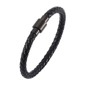 Klasszikus rozsdamentes acél európai és amerikai divatos titán acél mágneses csatos karkötő férfi ékszer női bőr karkötő