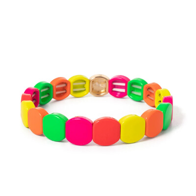 Új szivárvány zománcozott méhsejt csempe karkötő nőknek Színes bohém lány karperec divatékszer 2024