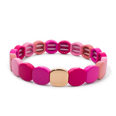 Új szivárvány zománcozott méhsejt csempe karkötő nőknek Színes bohém lány karperec divatékszer 2024