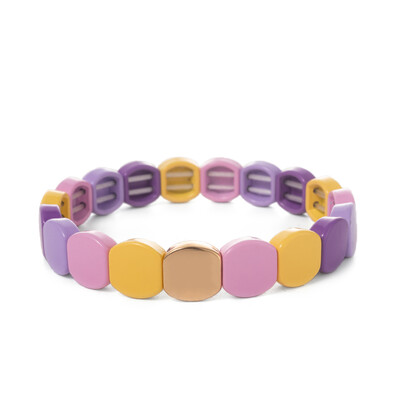 Új szivárvány zománcozott méhsejt csempe karkötő nőknek Színes bohém lány karperec divatékszer 2024