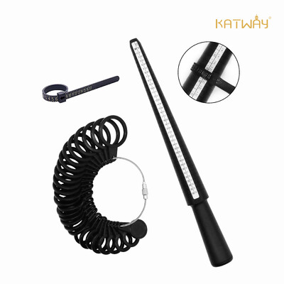 KATWAY Professional Ring Sizer Instrument de măsurare Mandril Stick Deget Instrument pentru realizarea de bijuterii Dimensiune Marea Britanie/SUA pentru set de instrumente DIY