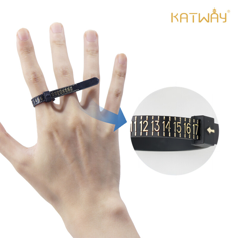 KATWAY Professional Ring Sizer Instrument de măsurare Mandril Stick Deget Instrument pentru realizarea de bijuterii Dimensiune Marea Britanie/SUA pentru set de instrumente DIY