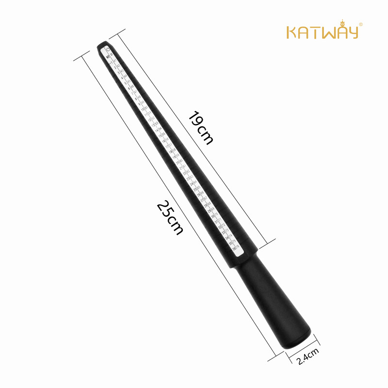 KATWAY Professional Ring Sizer Instrument de măsurare Mandril Stick Deget Instrument pentru realizarea de bijuterii Dimensiune Marea Britanie/SUA pentru set de instrumente DIY