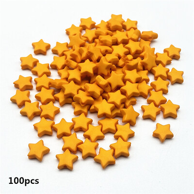 100db Halloween színű csillag alakú akril gyöngyök barkács ékszerkészítéshez