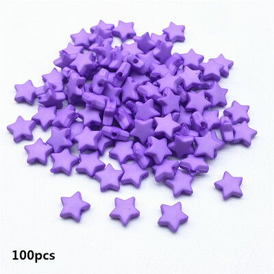 100db Halloween színű csillag alakú akril gyöngyök barkács ékszerkészítéshez