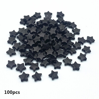 100db Halloween színű csillag alakú akril gyöngyök barkács ékszerkészítéshez