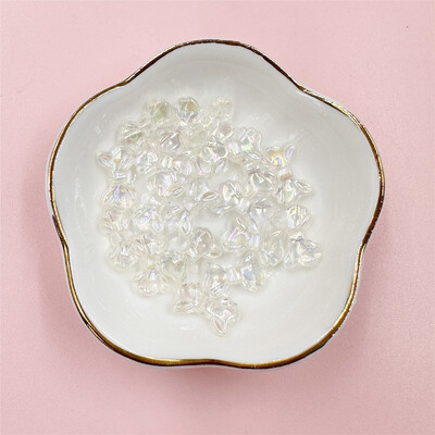 30 τμχ 8,7 * 14,7 χιλιοστά Ακρυλικό διάφανο χρωματιστό φιόγκο χάντρες DIY Μοντέρνο κολιέ βραχιόλι Σκουλαρίκια κοσμήματα Μπρελόκ Creativity