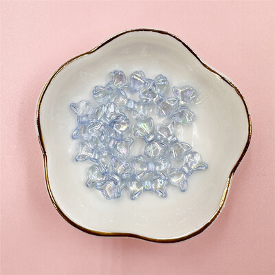 30 τμχ 8,7 * 14,7 χιλιοστά Ακρυλικό διάφανο χρωματιστό φιόγκο χάντρες DIY Μοντέρνο κολιέ βραχιόλι Σκουλαρίκια κοσμήματα Μπρελόκ Creativity