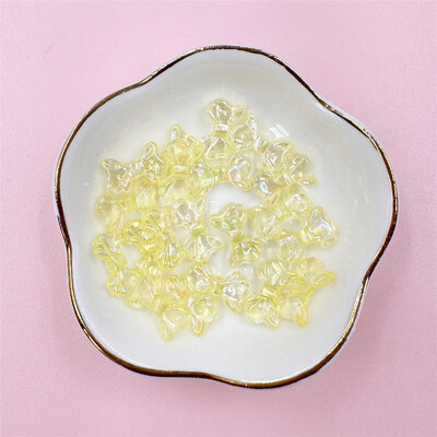 30 τμχ 8,7 * 14,7 χιλιοστά Ακρυλικό διάφανο χρωματιστό φιόγκο χάντρες DIY Μοντέρνο κολιέ βραχιόλι Σκουλαρίκια κοσμήματα Μπρελόκ Creativity