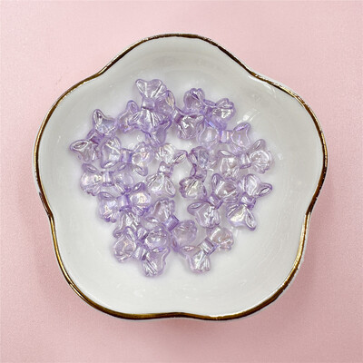 30 τμχ 8,7 * 14,7 χιλιοστά Ακρυλικό διάφανο χρωματιστό φιόγκο χάντρες DIY Μοντέρνο κολιέ βραχιόλι Σκουλαρίκια κοσμήματα Μπρελόκ Creativity