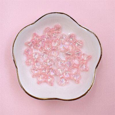 30 τμχ 8,7 * 14,7 χιλιοστά Ακρυλικό διάφανο χρωματιστό φιόγκο χάντρες DIY Μοντέρνο κολιέ βραχιόλι Σκουλαρίκια κοσμήματα Μπρελόκ Creativity