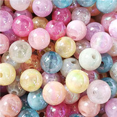 10 buc. Materiale acrilice de culoare jeleu, nori înstelați, margele rotunde, bijuterii, 16 mm, bricolaj, colier, brățări, accesorii de modă