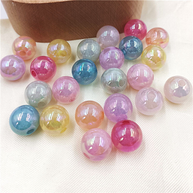 10 buc. Materiale acrilice de culoare jeleu, nori înstelați, margele rotunde, bijuterii, 16 mm, bricolaj, colier, brățări, accesorii de modă