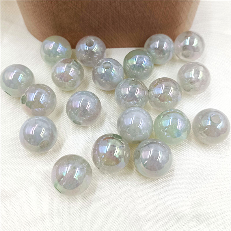 10 buc. Materiale acrilice de culoare jeleu, nori înstelați, margele rotunde, bijuterii, 16 mm, bricolaj, colier, brățări, accesorii de modă