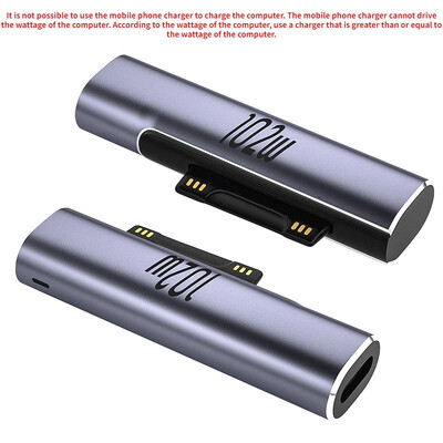 102W 6.8A PD конвертор за бързо зареждане за Microsoft Surface Pro X 8 7 6 5 4 3 Go Book USB C зарядно устройство Магнитен захранващ адаптер