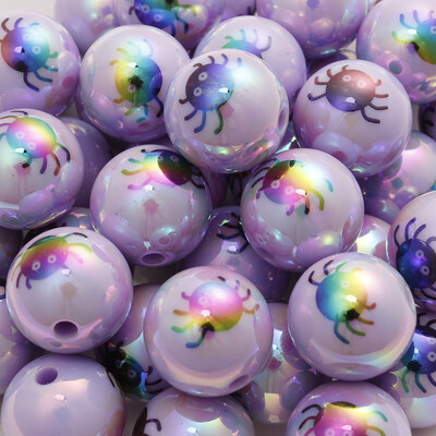 10 bucăți/set Festivalul de Halloween Fericit Mărgele Dovleac Fantomă Păianjen drăguț pentru realizarea de bijuterii cu efect UV Mărgele mari Decorare DIY