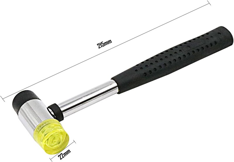 Yasumai Rould Ring Mandrel Μεταλλικό Δαχτυλίδι Sizer Gauge σετ με κοσμηματοπωλεία Λαστιχένιο σφυρί δαχτυλίδι μέτρησης εργαλείου μέτρησης μεγέθους δακτύλου