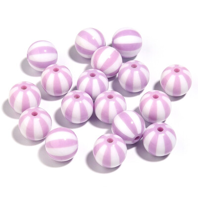 12 16 20 mm akrilne perle šarene pruge okrugle perle velike rupe 3 mm diy narukvica ogrlica nakit dodaci