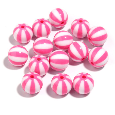 12 16 20 mm akrilne perle šarene pruge okrugle perle velike rupe 3 mm diy narukvica ogrlica nakit dodaci