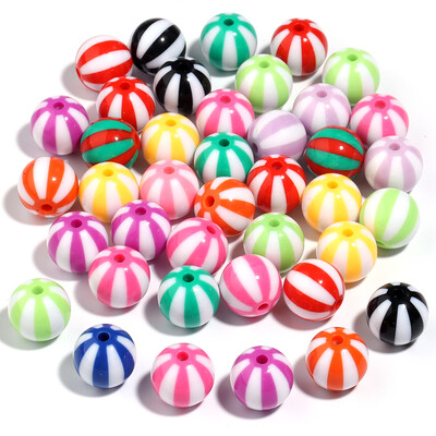 12 16 20 mm akrilne perle šarene pruge okrugle perle velike rupe 3 mm diy narukvica ogrlica nakit dodaci