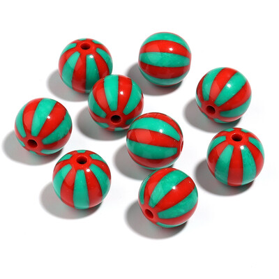 12 16 20 mm akrilne perle šarene pruge okrugle perle velike rupe 3 mm diy narukvica ogrlica nakit dodaci