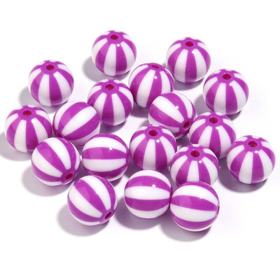 12 16 20 mm akrilne perle šarene pruge okrugle perle velike rupe 3 mm diy narukvica ogrlica nakit dodaci