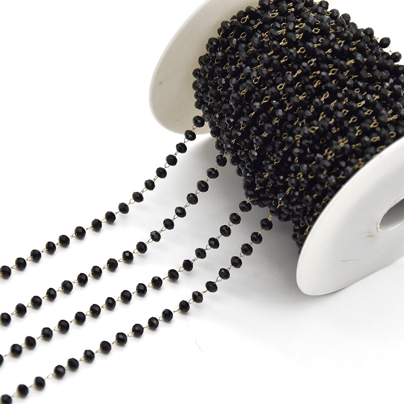 Lanac s perlama od 1 metra imitacija kristalnog lanca Bakrena ogrlica Karika za DIY ručno izrađene dodatke Komponente za nakit