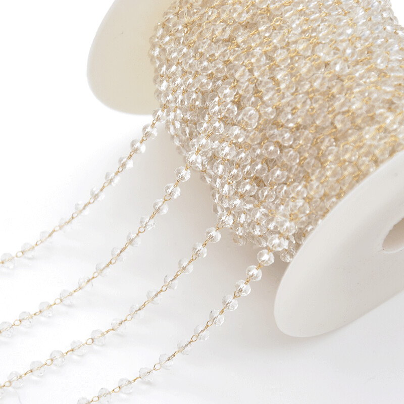 Lanac s perlama od 1 metra imitacija kristalnog lanca Bakrena ogrlica Karika za DIY ručno izrađene dodatke Komponente za nakit