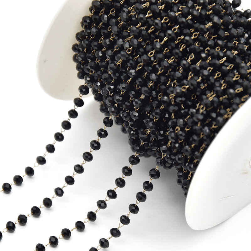 Lanac s perlama od 1 metra imitacija kristalnog lanca Bakrena ogrlica Karika za DIY ručno izrađene dodatke Komponente za nakit