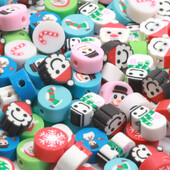 Χριστουγεννιάτικες χάντρες από πολυμερή πηλό Χαλαρές χάντρες για κοσμήματα κατασκευής βραχιόλι Diy Χριστουγεννιάτικα διακοσμητικά αξεσουάρ 20/50/100 τμχ