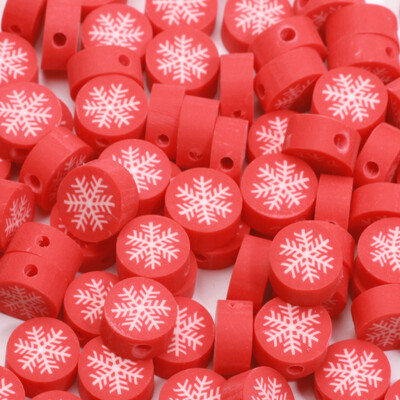 Χριστουγεννιάτικες χάντρες από πολυμερή πηλό Χαλαρές χάντρες για κοσμήματα κατασκευής βραχιόλι Diy Χριστουγεννιάτικα διακοσμητικά αξεσουάρ 20/50/100 τμχ