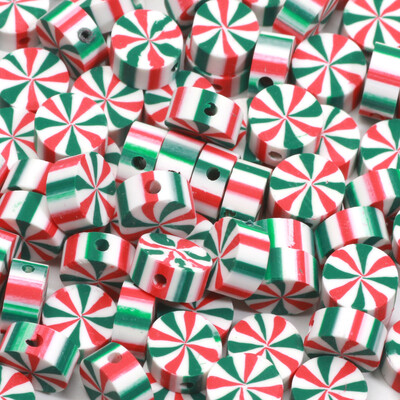 Χριστουγεννιάτικες χάντρες από πολυμερή πηλό Χαλαρές χάντρες για κοσμήματα κατασκευής βραχιόλι Diy Χριστουγεννιάτικα διακοσμητικά αξεσουάρ 20/50/100 τμχ