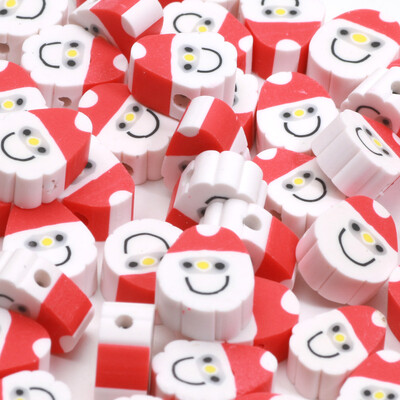 Χριστουγεννιάτικες χάντρες από πολυμερή πηλό Χαλαρές χάντρες για κοσμήματα κατασκευής βραχιόλι Diy Χριστουγεννιάτικα διακοσμητικά αξεσουάρ 20/50/100 τμχ