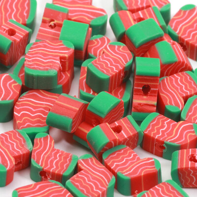 Χριστουγεννιάτικες χάντρες από πολυμερή πηλό Χαλαρές χάντρες για κοσμήματα κατασκευής βραχιόλι Diy Χριστουγεννιάτικα διακοσμητικά αξεσουάρ 20/50/100 τμχ