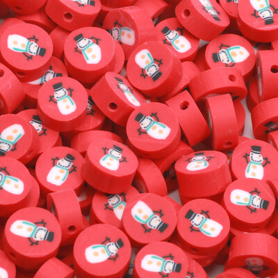 Χριστουγεννιάτικες χάντρες από πολυμερή πηλό Χαλαρές χάντρες για κοσμήματα κατασκευής βραχιόλι Diy Χριστουγεννιάτικα διακοσμητικά αξεσουάρ 20/50/100 τμχ