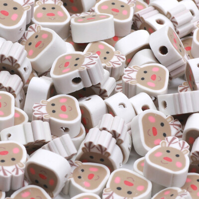 Χριστουγεννιάτικες χάντρες από πολυμερή πηλό Χαλαρές χάντρες για κοσμήματα κατασκευής βραχιόλι Diy Χριστουγεννιάτικα διακοσμητικά αξεσουάρ 20/50/100 τμχ