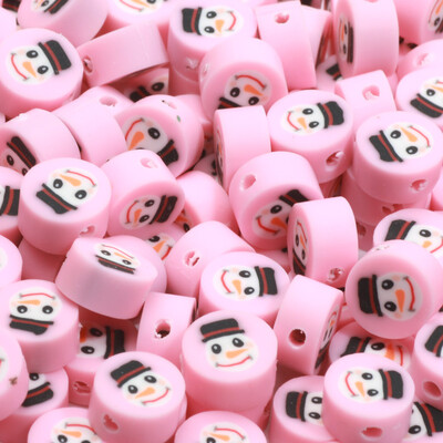 Χριστουγεννιάτικες χάντρες από πολυμερή πηλό Χαλαρές χάντρες για κοσμήματα κατασκευής βραχιόλι Diy Χριστουγεννιάτικα διακοσμητικά αξεσουάρ 20/50/100 τμχ