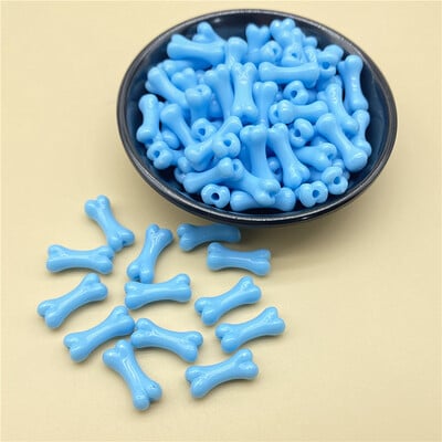 20db 9x20mm csont alakú színes akril gyöngyök nyakláncokhoz karkötők fülbevalók medálok barkács ékszer készítés