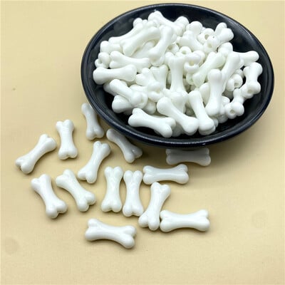 20db 9x20mm csont alakú színes akril gyöngyök nyakláncokhoz karkötők fülbevalók medálok barkács ékszer készítés