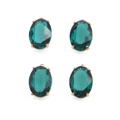 4PCS Otmjeni ovalni stakleni fasetirani privjesci Privjesak za izradu nakita Ogrlica Nalazi DIY Ručno izrađeni pribor od mesinga 13*20 mm