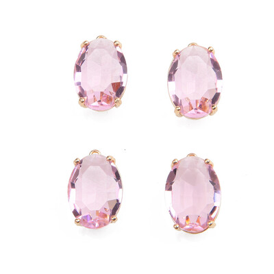 4PCS Otmjeni ovalni stakleni fasetirani privjesci Privjesak za izradu nakita Ogrlica Nalazi DIY Ručno izrađeni pribor od mesinga 13*20 mm