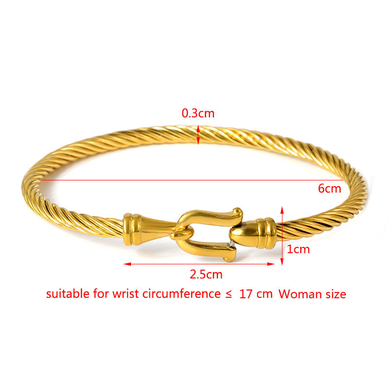 Madingos žavingos rankogalių kaklaraiščio mazgo apyrankės U apyrankės moterims aukso spalvos 316L nerūdijančio plieno vielos plonos paprastos apyrankės papuošalai