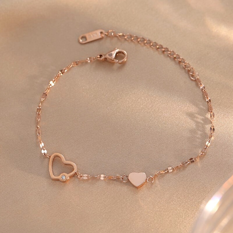 2023. gada jauna modes tendence, titāna nerūsējošā tērauda eleganta, smalka cirkona sirds rokassprādze, sieviešu rotaslietas kāzu ballītei, augstākās kvalitātes dāvanas