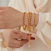 2024 m. naujos titano nerūdijančio plieno grandinės ir jungties apyrankės madingos spalvos paauksuotos spalvingos glazūruotos žavingos apyrankės moterims