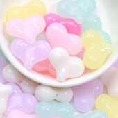 20 de bucăți 17x22mm margele de inimă de dragoste acrilice margele distanțare libere pentru realizarea de bijuterii bricolaj artizanat brățară colier cercei accesorii